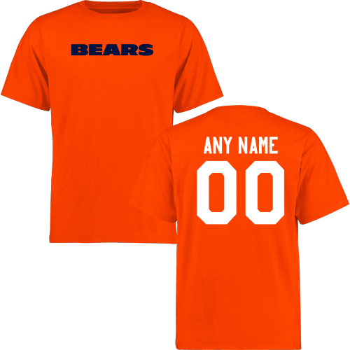 Men Chicago Bears Design-Your-Own Short Sleeve Custom NFL T-Shirt